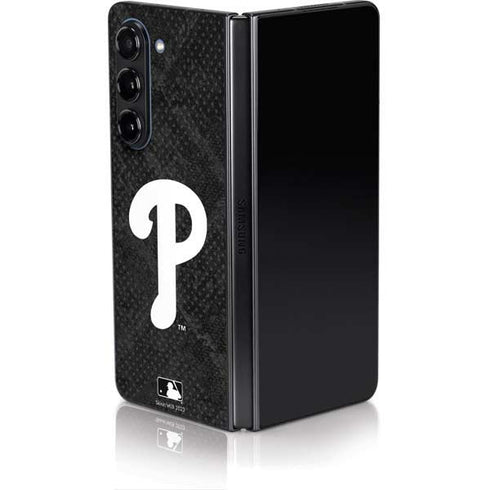 MLB Philadelphia Phillies Dark Wash Galaxy Z Fold5 5G Skin